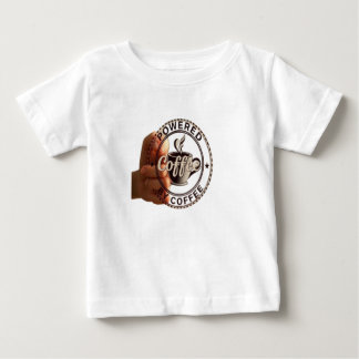 T-shirt Pour Bébé Drôle Graphisme "Alimenté par le Café" pour Bébé e
