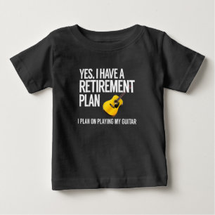 T-shirt Pour Bébé Drôle Guitare Joueur cadeau de retraite