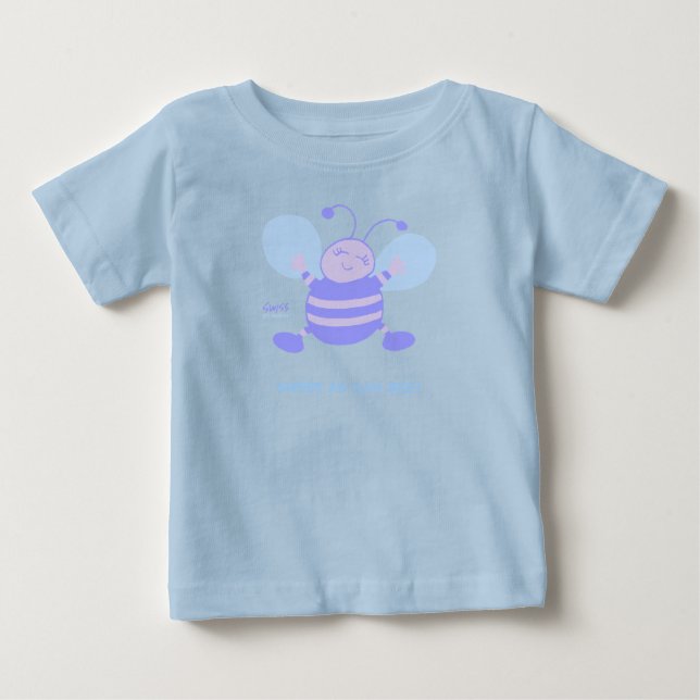 T-shirt Pour Bébé Drôle mignon Cartoon garçon bébé T chemise (Devant)
