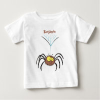 Drôle mignon dessin animé d'araignée moelleuse