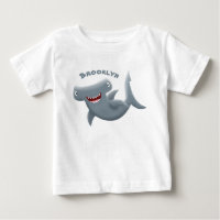 Drôle mignon requin marteau dessin animé