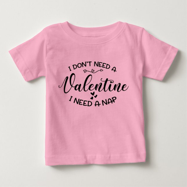 T-shirt Pour Bébé Drôle mignon Valentine Baby Unisex rose (Devant)