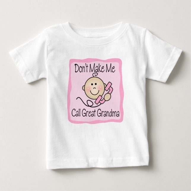 T-shirt Pour Bébé Drôle ne me fais pas appeler grand-mère (Devant)