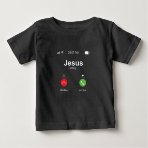 T-shirt Pour Bébé Drôle Noël Graphique Christian Jésus Appel