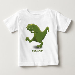 T-shirt Pour Bébé Drôle T rex dinosaure dessin animé humour