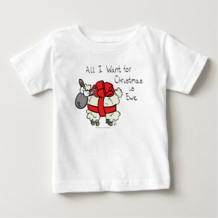 T-shirt Pour Bébé Drôle Vacances Mignonne Mouton de Noël Carton