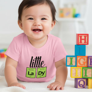 T-shirt Pour Bébé Drôles de petits symboles d'éléments du tableau pé