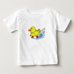 T-shirt Pour Bébé Duck with Swim ring à Water.PNG