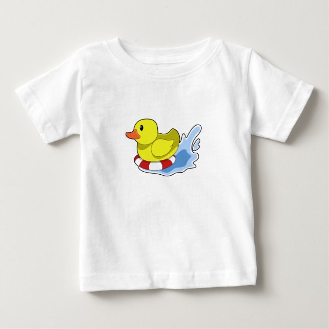T-shirt Pour Bébé Duck with Swim ring à Water.PNG (Devant)