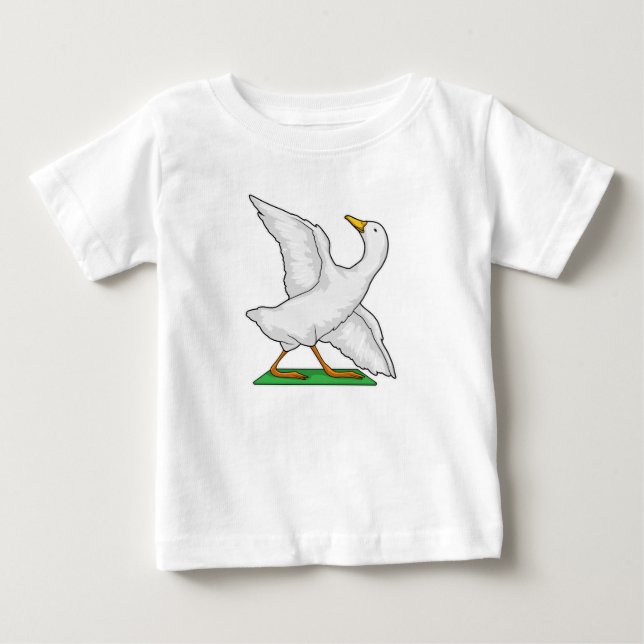 T-shirt Pour Bébé Duck Yoga Méditation Fitness (Devant)