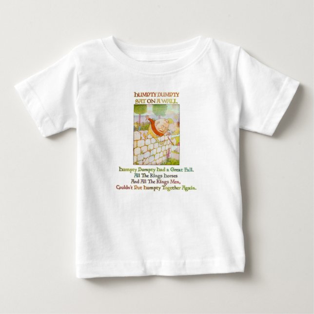 T-shirt Pour Bébé DUMPTY HUMPTY - Les rimes des infirmières pour les (Devant)