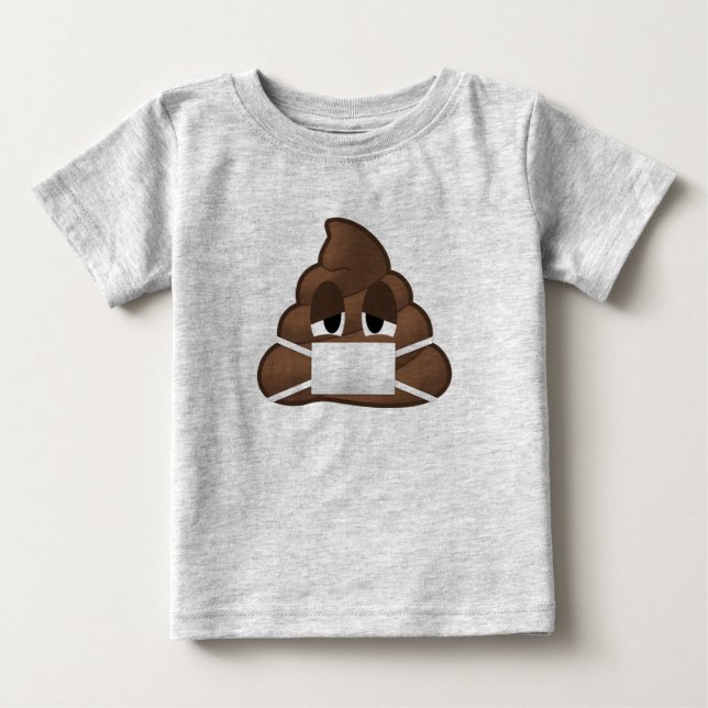 T-shirt Pour Bébé Dunette malade Emoji de masque (Devant)