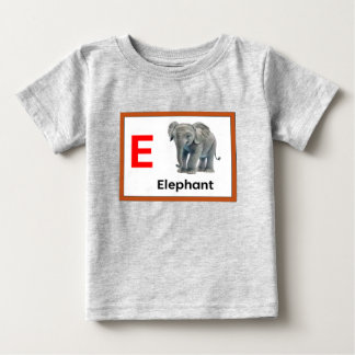 T-shirt Pour Bébé E est pour Elephant