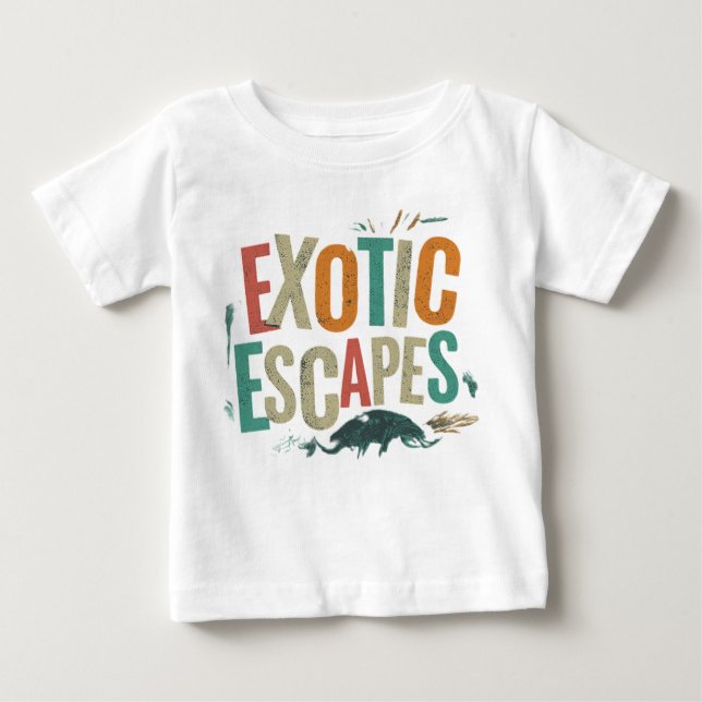 T-shirt Pour Bébé Échappements exotiques (Devant)