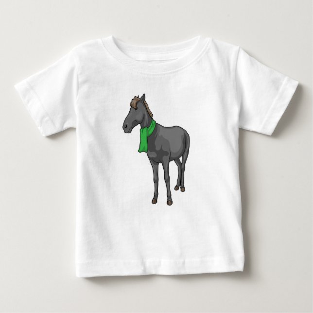T-shirt Pour Bébé Écharpe de cheval (Devant)