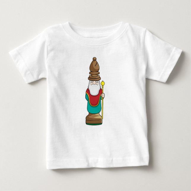 T-shirt Pour Bébé Échecs Évêque Échecs (Devant)