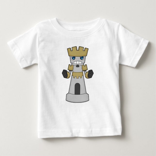 T-shirt Pour Bébé Échecs Pièce Rook Échecs (Devant)