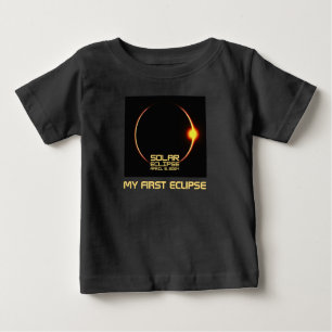 T-shirt Pour Bébé Éclipse solaire 8 avril 2024 Ma première éclipse