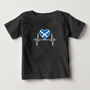 T-shirt Pour Bébé Écosse - Écosse Drapeau Battement de coeur