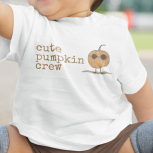 T-shirt Pour Bébé Écran Citrouille de découpe de texte personnalisé