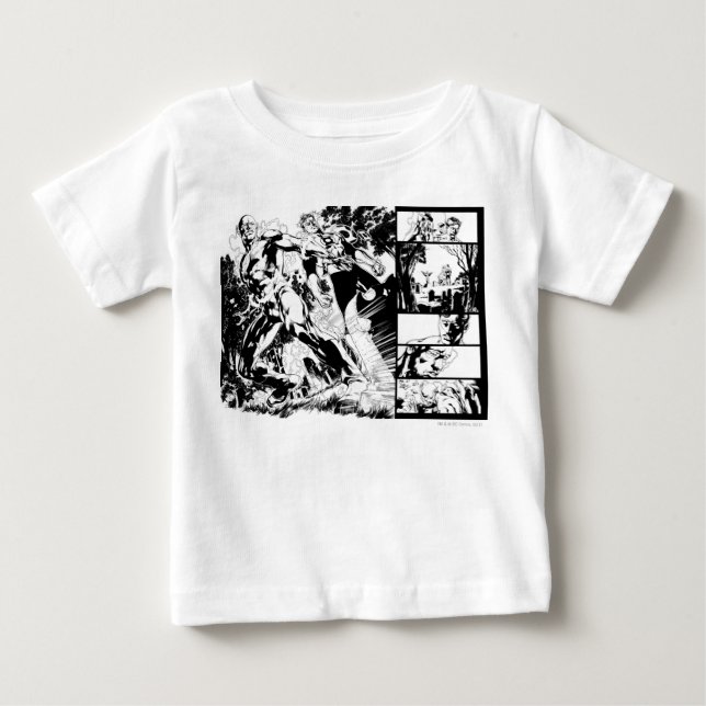 T-shirt Pour Bébé Écran Flash et vert 2 (Devant)