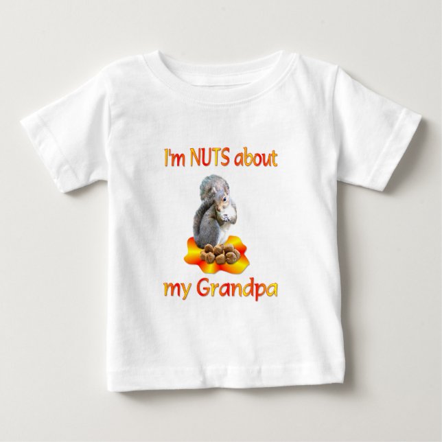 T-shirt Pour Bébé Écrous au sujet de grand-papa (Devant)