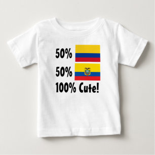 T-shirt Pour Bébé Ecuadorian colombien de 50% 50% 100% mignon