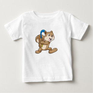 T-shirt Pour Bébé Écureuil au hockey sur gazon avec bâton