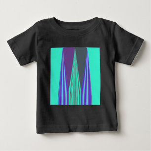 T-shirt Pour Bébé Edgy Blue Purple Cyan Chevron Art Imprimer
