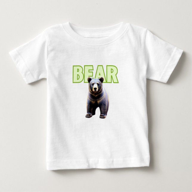 T-shirt Pour Bébé Élégance de l'ours : Conception de pots Iconiques (Devant)
