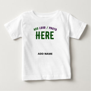 T-SHIRT POUR BÉBÉ ÉLÉGANT BLANC PERSONNALISABLE MODERNE MARQUE VÉRIF