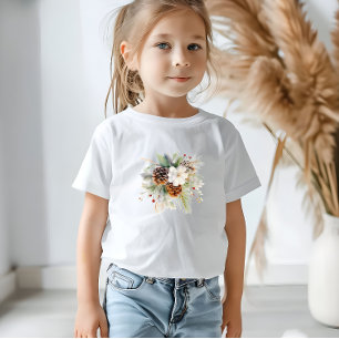 T-shirt Pour Bébé Élégante fête du Baby shower À feuillage persistan