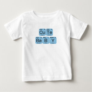 T-shirt Pour Bébé Élément de table périodique du bébé mou