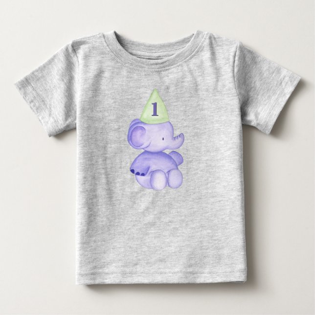 T-shirt Pour Bébé Élémentaire Un an 1er anniversaire bébé tout-petit (Devant)