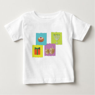 T-shirt Pour Bébé Éléments juifs de vacances de Hanoukka