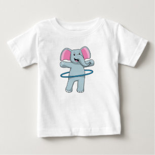 T-shirt Pour Bébé Eléphant à Fitness avec pneus Fitness