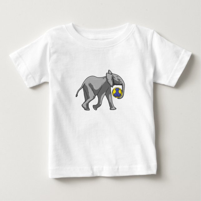T-shirt Pour Bébé Elephant à Handball Sports (Devant)