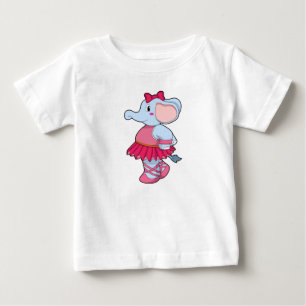 T-shirt Pour Bébé Eléphant au Ballet avec jupe