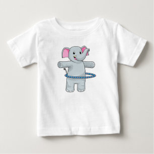 T-shirt Pour Bébé Eléphant au sport avec pneus Fitness