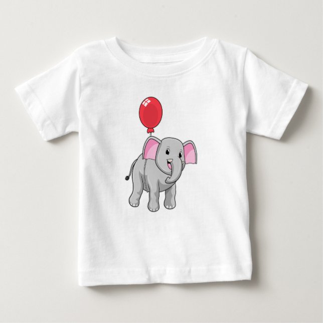 T-shirt Pour Bébé Eléphant avec ballon (Devant)