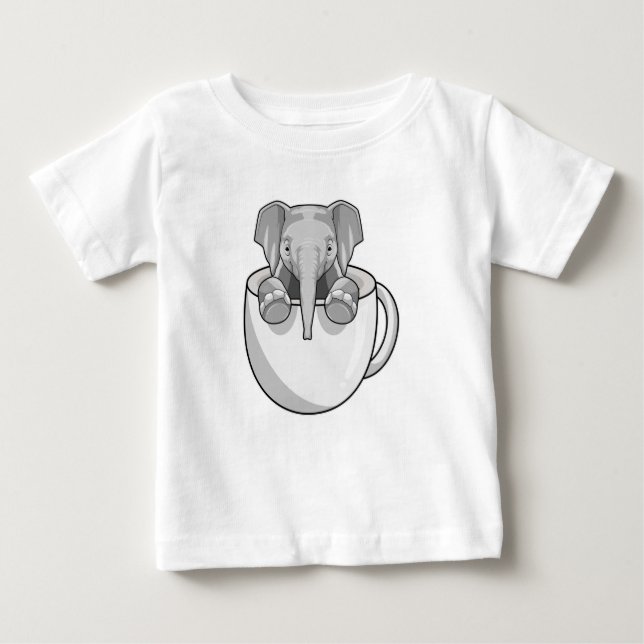 T-shirt Pour Bébé Elephant avec la coupe (Devant)