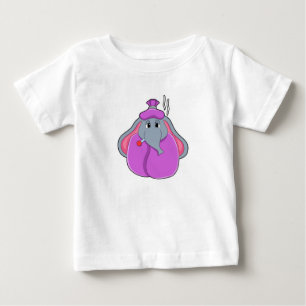 T-shirt Pour Bébé Eléphant avec thermomètre à fièvre