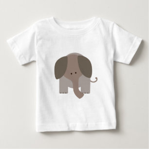 T-shirt Pour Bébé Éléphant Brown mignon