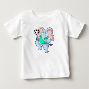 T-shirt Pour Bébé Elephant comme joueur de football avec Soccer.PNG