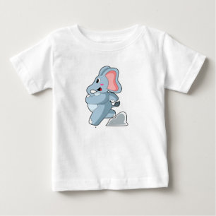 T-shirt Pour Bébé Eléphant coureur