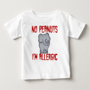 T-shirt Pour Bébé Éléphant d'allergie d'arachide