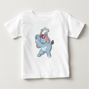 T-shirt Pour Bébé Éléphant de baseball