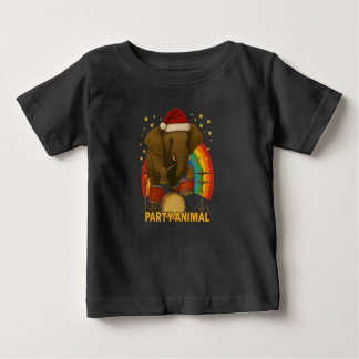 T-shirt Pour Bébé Elephant Drummer PARTY ANIMAL Rainbow Edition T-S