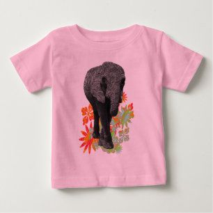 T-shirt Pour Bébé Éléphant hippie mignon