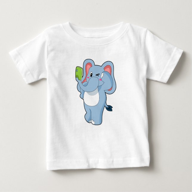T-shirt Pour Bébé Elephant Mobile (Devant)